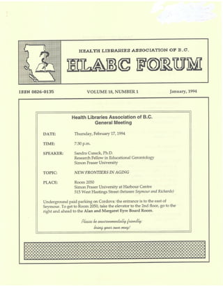 HLABC Forum: January 1994