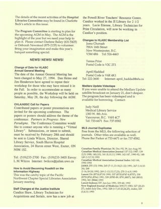 HLABC Forum: January 1994