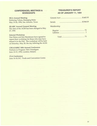 HLABC Forum: January 1994