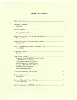 HLABC Forum: January 1994