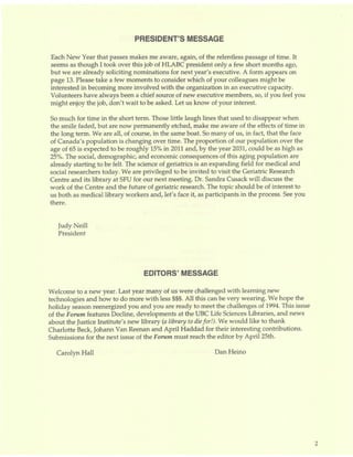 HLABC Forum: January 1994