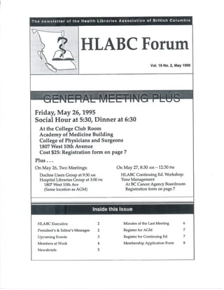 HLABC Forum: May 1995
