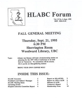 HLABC Forum: September 1995
