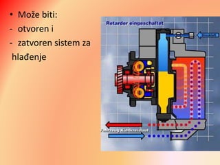 • Može biti:
- otvoren i
- zatvoren sistem za
hlađenje
 