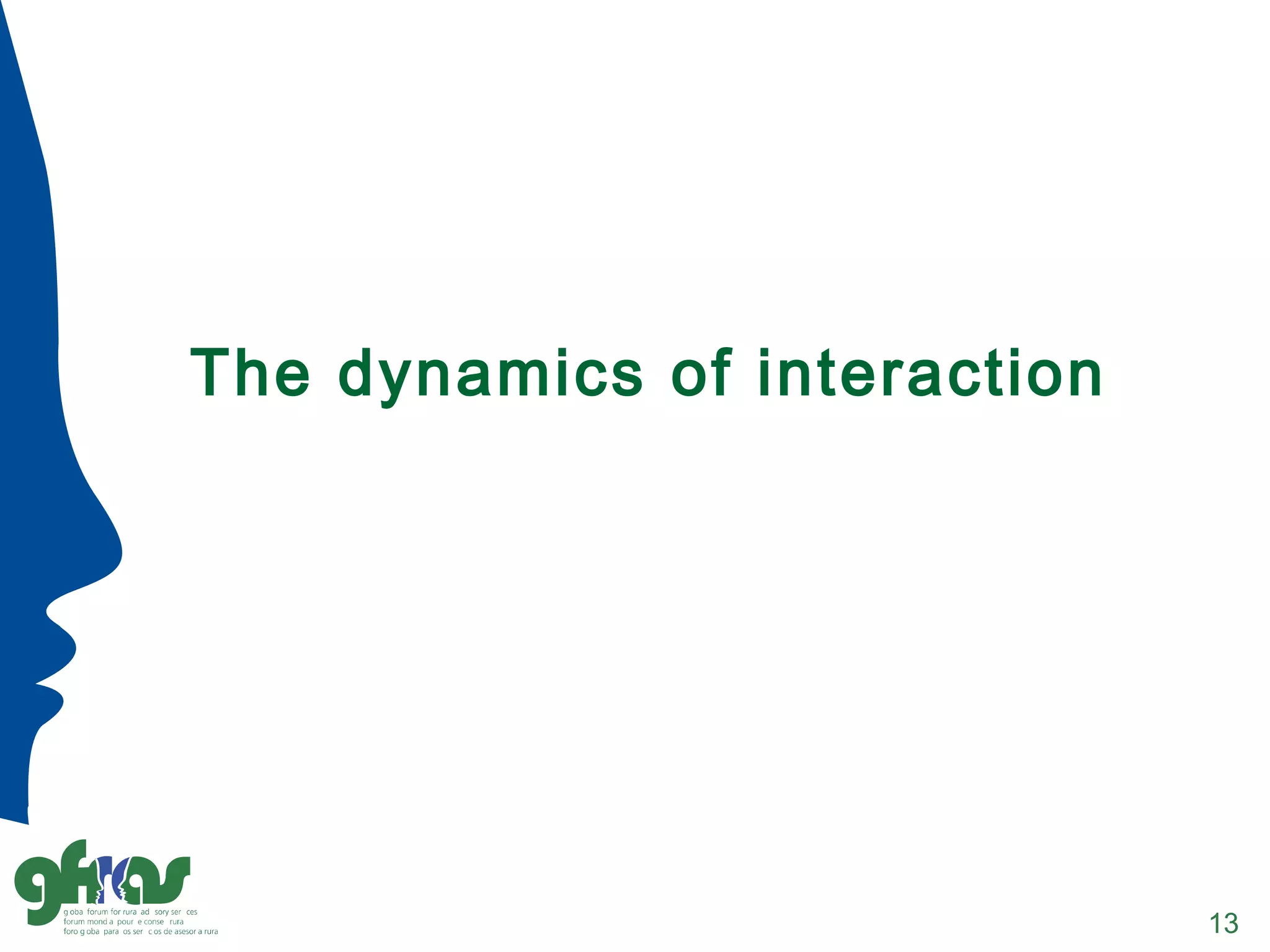 The dynamics of interaction
13
 