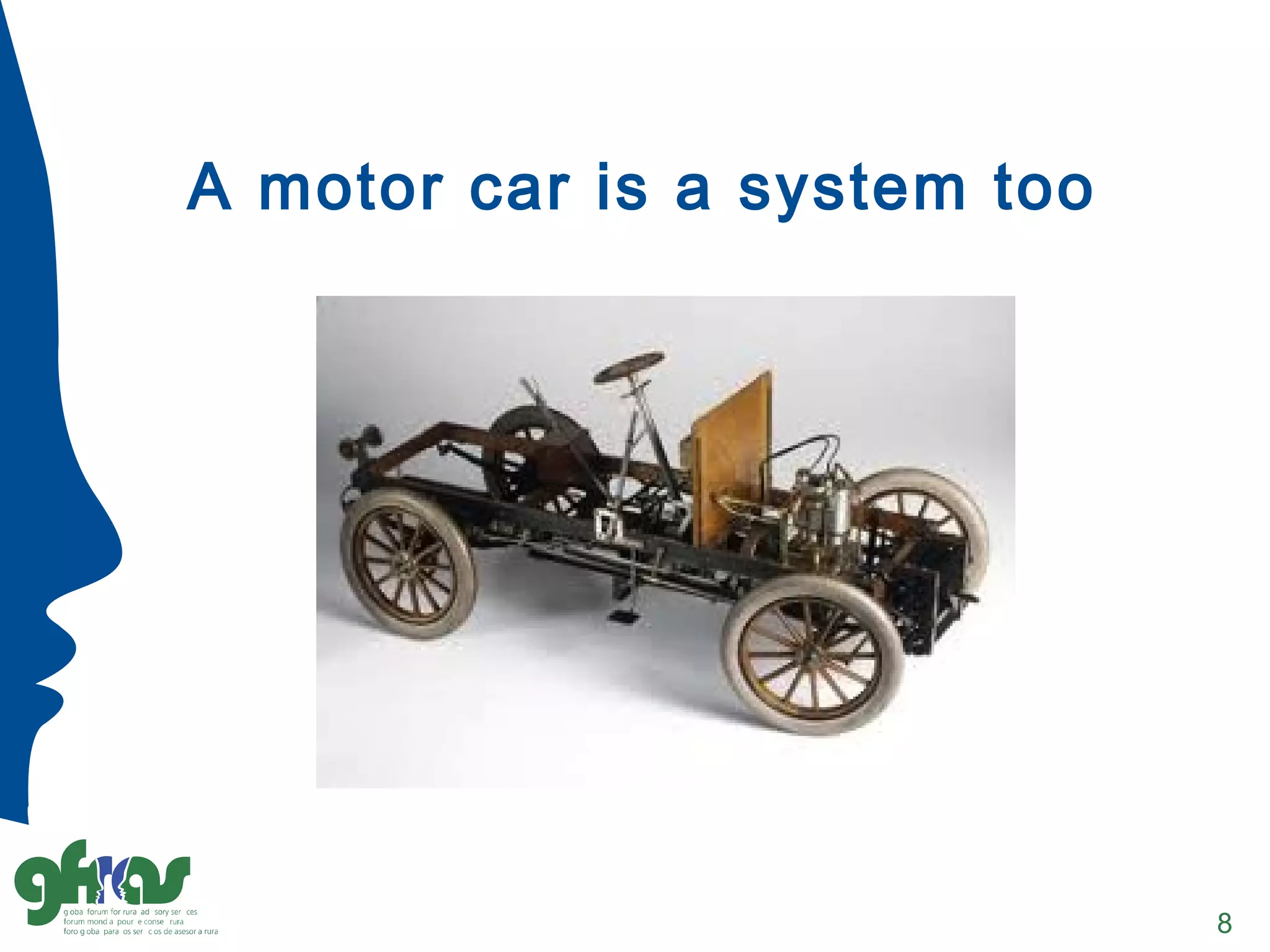 A motor car is a system too
8
 