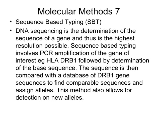 Hla typing