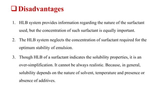 Surface and Interfacial tension [Part-5](HLB System, Solubilization )