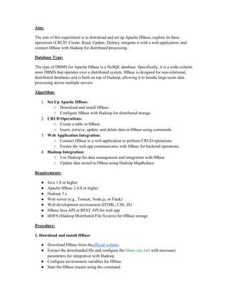 Big Data Engineering and Analytics Tools | PDF