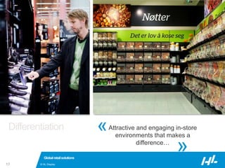 © HL Display17
Globalretailsolutions
Differentiation «
»
Attractive and engaging in-store
environments that makes a
difference…
 