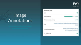 Image
Annotations
https://docs.codefresh.io/docs/
metadata-annotations
 