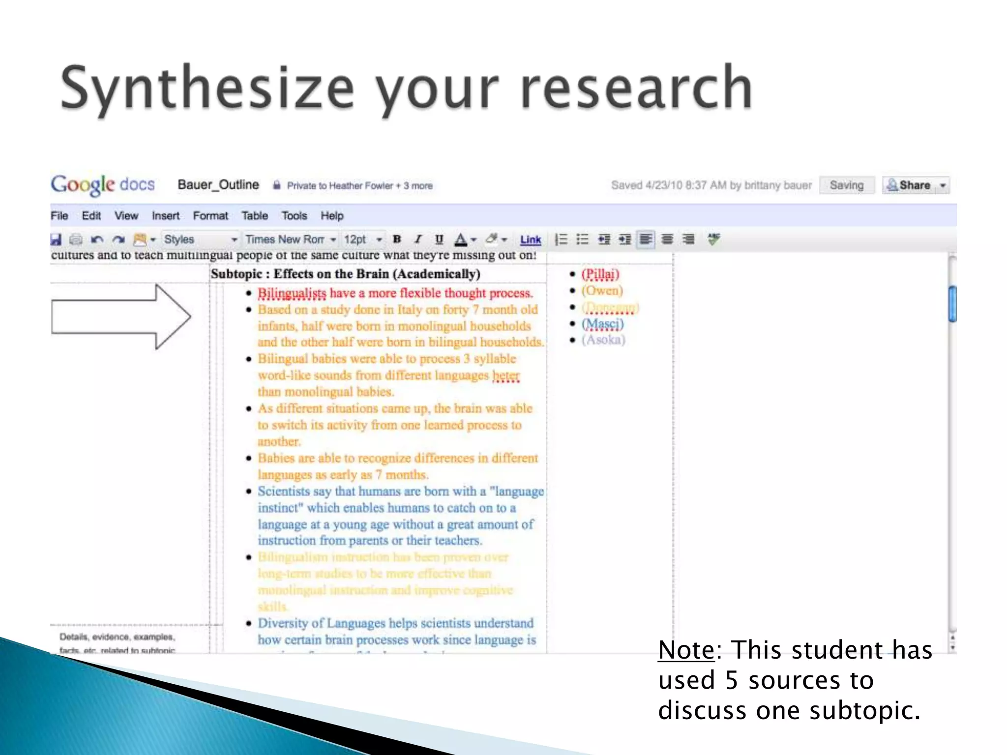 Use the Cornell Notes method I
placed in your notes document to
explain, analyze and expand
upon your researched
information.
 