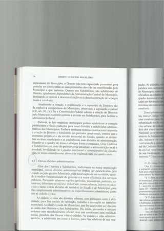 Direito Municipal Brasileiro. Capítulo II