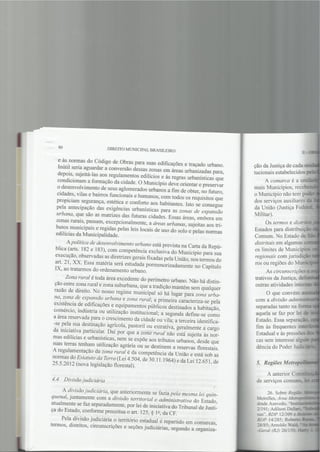 Direito Municipal Brasileiro. Capítulo II