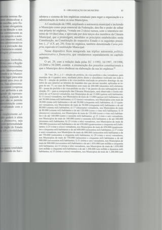 Direito Municipal Brasileiro. Capítulo II
