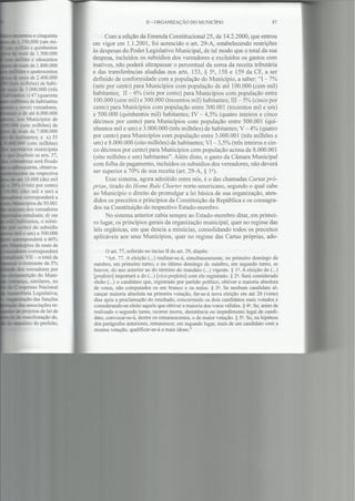 Direito Municipal Brasileiro. Capítulo II