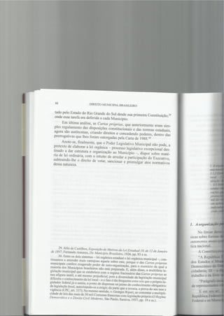 Direito Municipal Brasileiro. Capítulo II