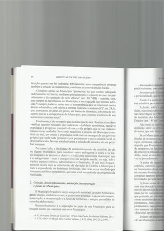 Direito Municipal Brasileiro. Capítulo II