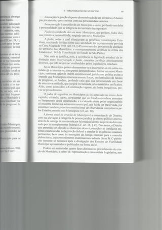 Direito Municipal Brasileiro. Capítulo II