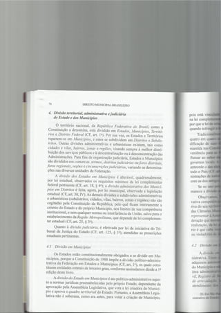 Direito Municipal Brasileiro. Capítulo II