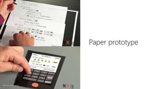 MICROSOFT IDEACAMP UX WORKSHOP 
Paper prototype 
Norman Nielson Group 
 
