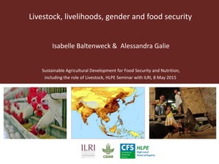 Livestock and food security: An ILRI perspective