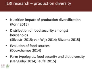 Livestock and food security: An ILRI perspective