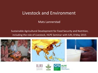 Livestock and food security: An ILRI perspective