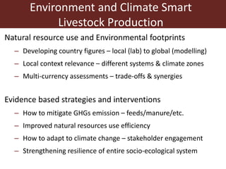 Livestock and food security: An ILRI perspective