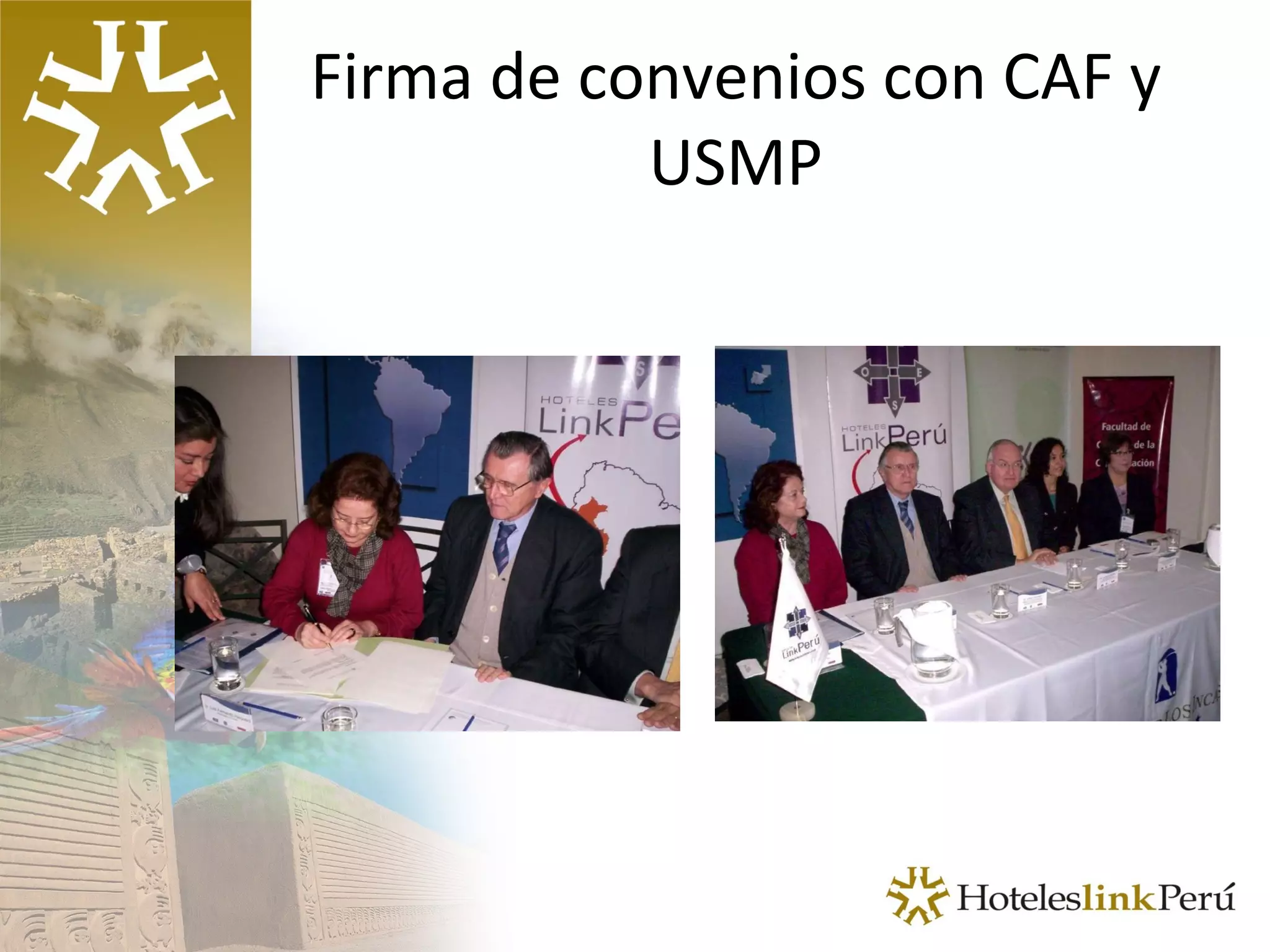 Firma de convenios con CAF y USMP 