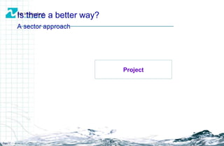 Is there a better way? A sector approach Page  Project 