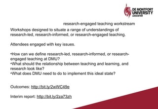 Research Engaged Teaching A Discussion Ppt