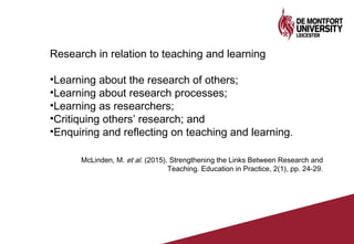 Research Engaged Teaching A Discussion Ppt