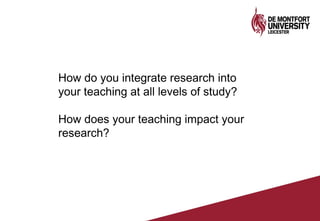 research-engaged teaching: a discussion