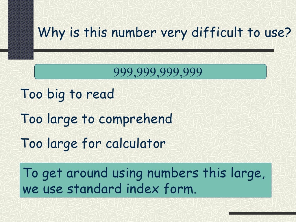 Hl Standard Index Form