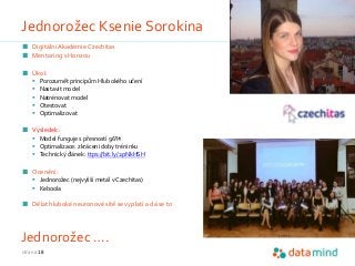 Jednorožec Ksenie Sorokina
■ DigitálníAkademie Czechitas
■ Mentoring s Honzou
■ Úkol:
 Porozumět principům Hlubokého učen...