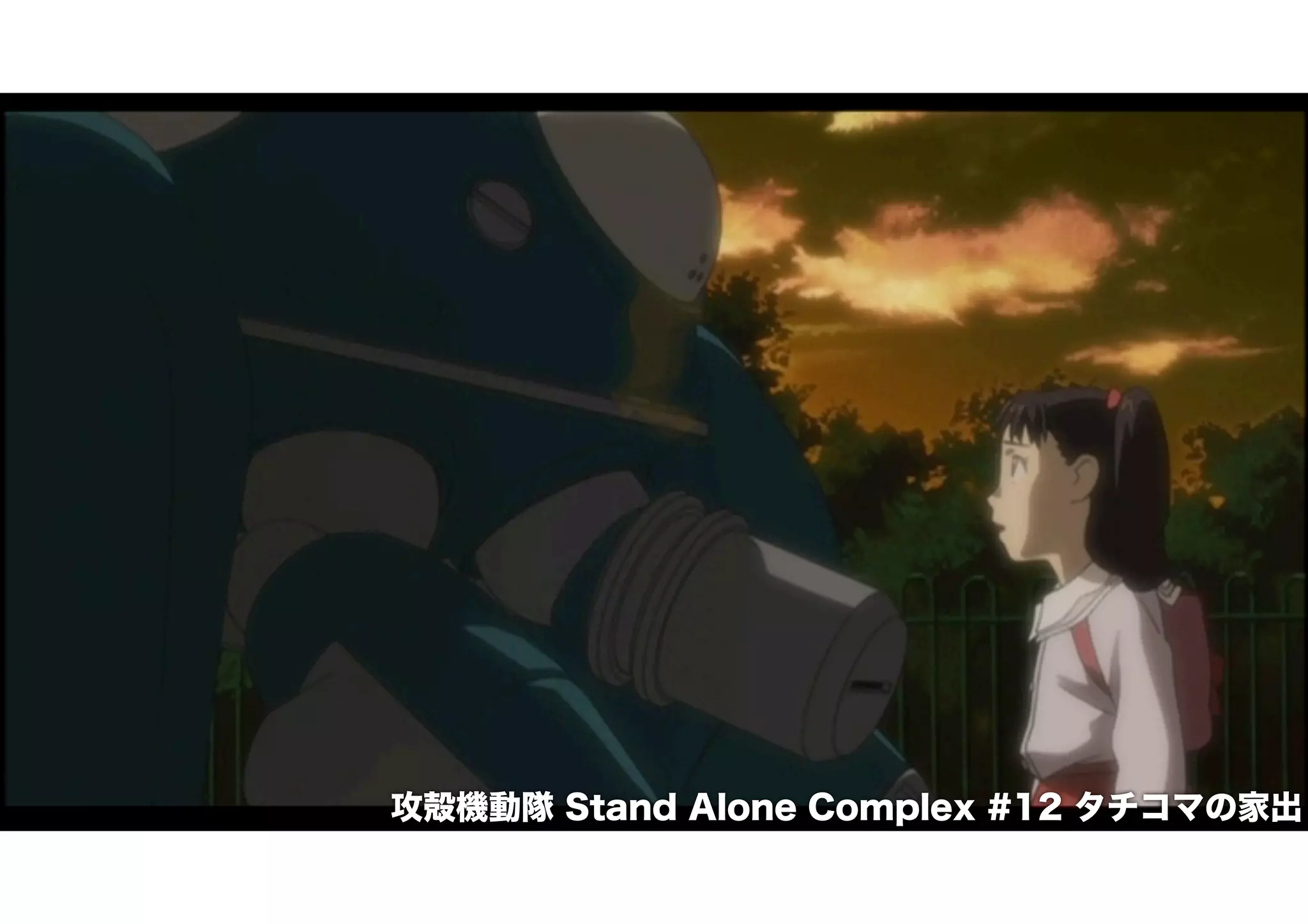攻殻機動隊 Stand Alone Complex #12 タチコマの家出
 