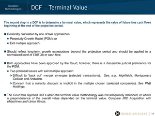 DCF – Projections<br />The starting point in a DCF is an estimate of free cash flow over a specified forecast period.<br /...