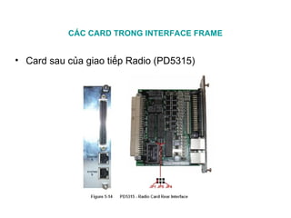 CÁC CARD TRONG INTERFACE FRAME
• Card sau của giao tiếp Radio (PD5315)
 