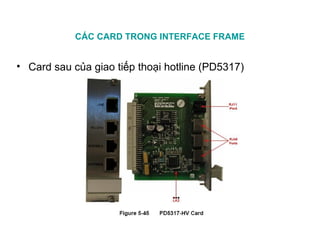 CÁC CARD TRONG INTERFACE FRAME
• Card sau của giao tiếp thoại hotline (PD5317)
 