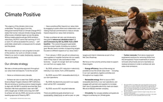 Climate Positive
The urgency of the climate crisis is now
undeniable. The sixth report from the
Intergovernmental Panel on Climate Change (IPCC)
states that human-induced climate change already
affects every inhabited region across the globe.
Without steep greenhouse gas (GHG) emission
reductions, the IPCC warns that warming of 1.5o
C
or even 2o
C will be exceeded this century — with
potentially catastrophic consequences for people
and the planet.
We must accelerate our own progress to be part
of the solution. Our work on climate is closely
linked to our work on water, biodiversity, resource
use and circularity.
Our climate strategy
We take a climate positive approach throughout
our value chain and beyond. To do this we will:
— Halve our emissions every decade.
— Achieve net-zero no later than 2040, using the
Science Based Targets initiative’s (SBTi) definition.
We are revising our existing science-based targets
to align with the SBTi’s recently launched Net-Zero
Standard. We have submitted a near-term SBT
with a target year of 2030, and a long-term SBT
to achieve net-zero by 2040, and we are currently
awaiting approval of these by SBTi.
targets and interim milestones as part of our
Net-Zero Roadmap.
We focus on four priority activity areas to support
these targets:
— Energy efficiency. Use as little energy as
possible across the whole value chain — including
in our own operations, logistics activities and
throughout our supply chain.
— Renewable energy. Work to source 100%
renewable electricity in our own operations, and
engage with partners and suppliers to increase
their use of renewable electricity, heat and steam.
We are an RE100 member company.
— Circularity. Our circular ambition and goals are
integral to achieving our climate goals.
— Have a positive effect beyond our value chain,
by engaging in public affairs and collaboration, and
making financial commitments to reduce climate
impacts beyond our value chain emissions.
To help us achieve net-zero, we introduced a
new goal to reduce our absolute scope 1, 2
and 3 emissions by 56% by 2030, from a 2019
baseline.1
This overarching goal supersedes
previous scope 3 goals, including our product
goal. We also have a number of supporting targets
focused on different aspects of our value chain:2
— From January 1, 2022, we will not onboard any
new suppliers or supplier factories into our supply
chain if they have on-site coal boilers in their
factories — as part of a longer-term aim to phase
out coal from our supply chain.
— By 2030, achieve a 25% reduction in electricity
intensity in our stores, from a 2016 baseline.
— By 2030, source 100% renewable electricity in
our own operations.
— By 2030, the electricity sourced in our supply
chain will be 100% renewable.3
— By 2025, source 30% recycled materials.
There are additional goals attached to our
sustainability-linked bond, as well as year-on-year
— Carbon removals. Find nature-based and
engineered solutions for removing GHGs from
the atmosphere. Future investments in carbon
removals will primarily serve to neutralise our
residual emissions in order to achieve net-zero
value chain emissions.
1)	
We chose 2019 as our baseline year, since the impact of the Covid-19
pandemic on our carbon emissions makes 2020 an inappropriate year
against which to measure longer-term performance data. Emissions
from the customer use phase are not included in the scope 3 part of this
goal, to fully align with the target boundary requirements of the SBTi
Net-Zero Standard.
2)	
We are revising our transport emissions target to align with our new
absolute emissions goal.
3)	
Wherever renewable electricity is available for purchase (in rare cases,
some markets do not have renewable electricity for sale).
P.19	 TR ANSPARENT REPORTING SINCE 2002
CIRCUL AR  CLIMATE POSITIVE
HOW WE LEAD THE CHANGE
OUR APPROACH TO SUSTAINABILIT Y FAIR  EQUAL SUPPLY CHAIN MANAGEMENT HOW WE REPORT
HIGHLIGHTS 2021
 