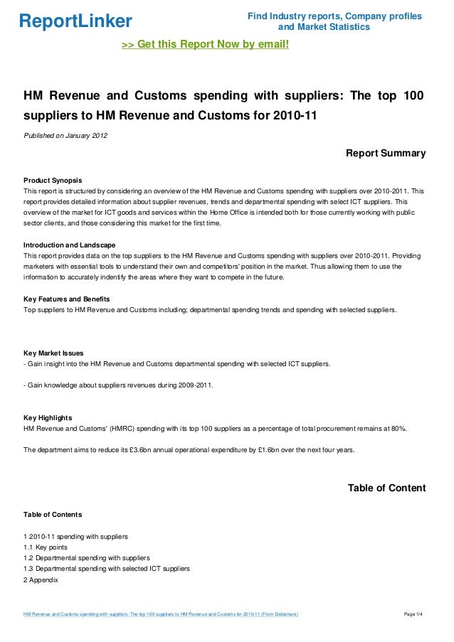 Hm revenue and customs business plan