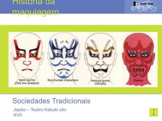 Japão – Teatro Kabuki séc
XVII
Sociedades Tradicionais
História da
maquiagem
 