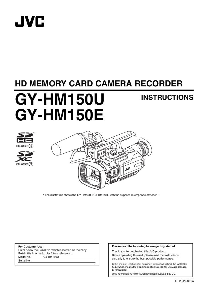 JVC GY-HM150U MANUAL PDF