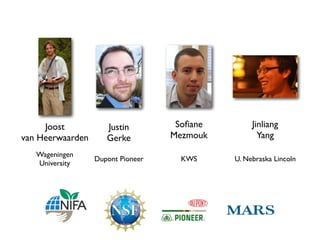 Joost
van Heerwaarden
Justin
Gerke
Soﬁane
Mezmouk
Jinliang
Yang
Wageningen
University
Dupont Pioneer KWS U. Nebraska Lincoln
 
