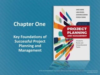 Chapter One
Key Foundations of
Successful Project
Planning and
Management
 