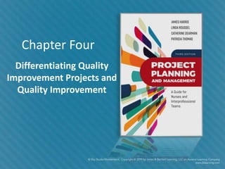 Chapter Four
Differentiating Quality
Improvement Projects and
Quality Improvement
 
