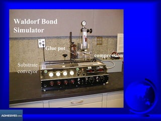 Glue pot
compression
Substrate
conveyor
Waldorf Bond
Simulator
 