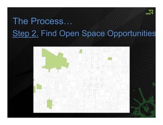 The Process…
Step 2. Find Open Space Opportunities
 