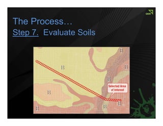 The Process…
Step 7. Evaluate Soils
 